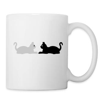 Équipe Yin Yang Cats - Mug blanc - blanc - Droite