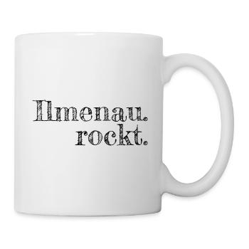 Ilmenau rockt - Textdesign mit Stadtnamen - Tasse - Weiß - Rechts