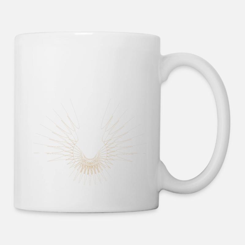 Abstraktes Punktdesign - Tasse - Weiß
