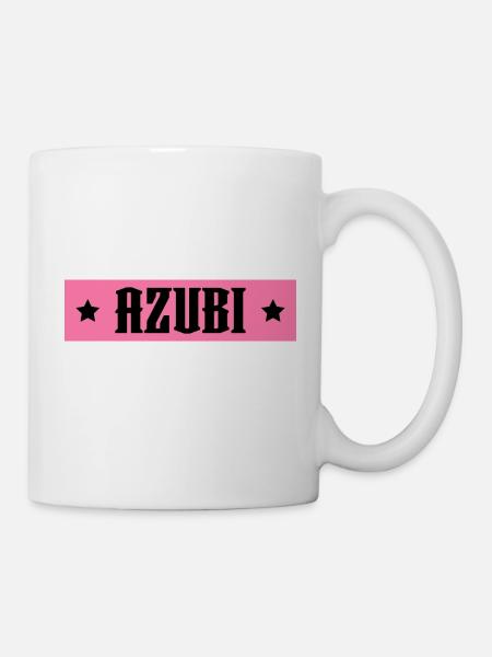 AZUBI rosa tshirt - Tasse - Weiß
