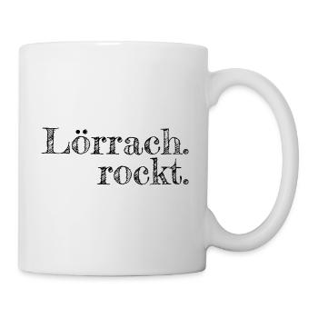 Lörrach rockt - Textdesign mit Stadtnamen - Tasse - Weiß - Rechts