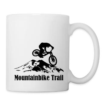 Sentier de vélo de montagne - Mug blanc - blanc - Droite