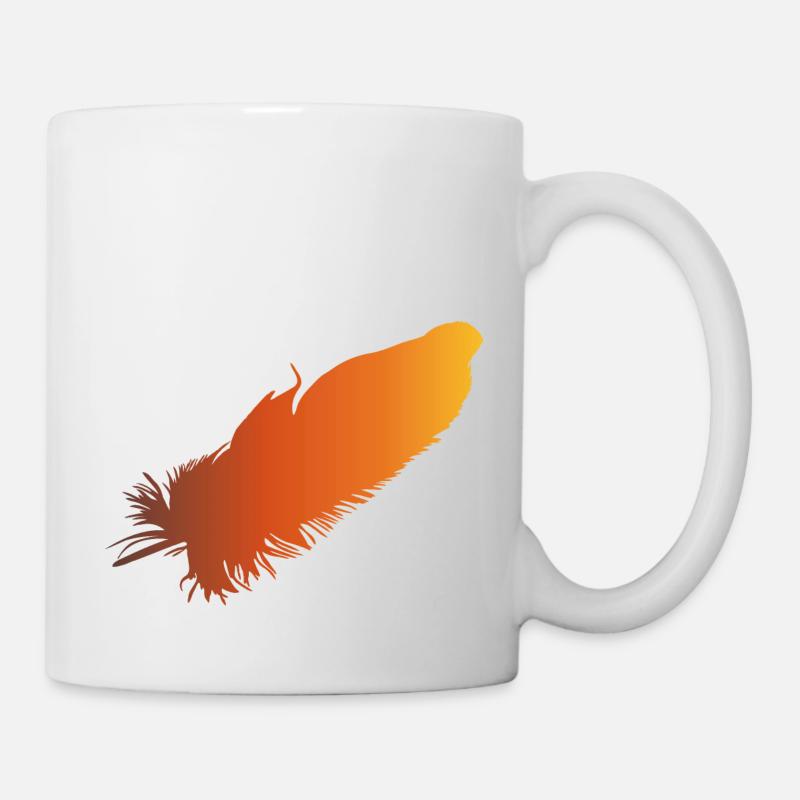 Feder - Tasse - Weiß