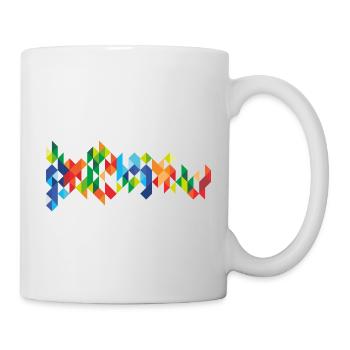 Farbkleckse Kleckse Farbspritzer Maler Geschenk - Tasse - Weiß - Rechts