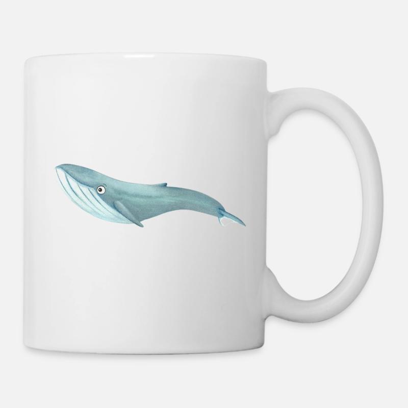 Der lustige Blauwal - Tasse - Weiß