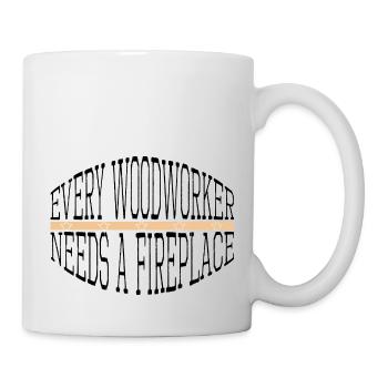 gift tools fun funny carpenter logging plumber - Tasse - Weiß - Rechts
