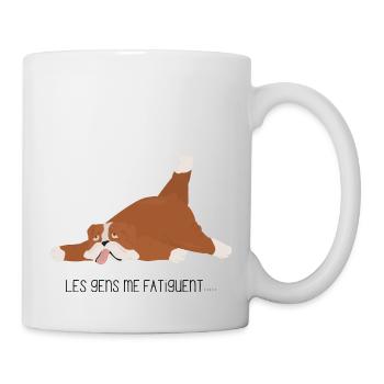 Les gens me fatiguent - Mug blanc - blanc - Droite
