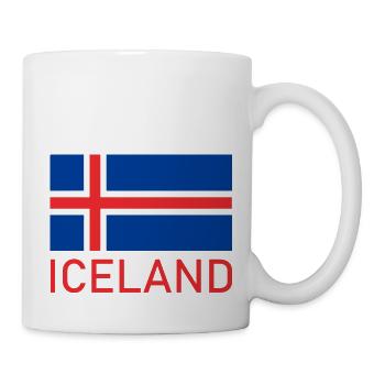 logo de l’Islande - Mug blanc - blanc - Droite