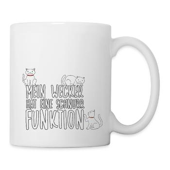 Lustiges Crazy Katzen Motiv Neko Katzenhalter - Tasse - Weiß - Rechts