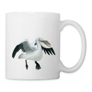 Lustiger Graupelikan - Tasse - Weiß - Rechts