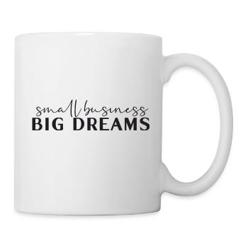 Petite entreprise Grands rêves, texte vintage épuré - Mug blanc - blanc - Droite