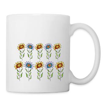Fleur - Mug blanc - blanc - Droite