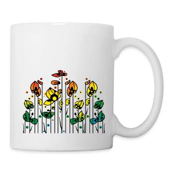 Fleur - Mug blanc - blanc - Droite
