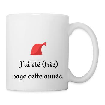 Tee-shirt ou pull de Noël | « J’ai été sage » - Mug blanc - blanc - Droite