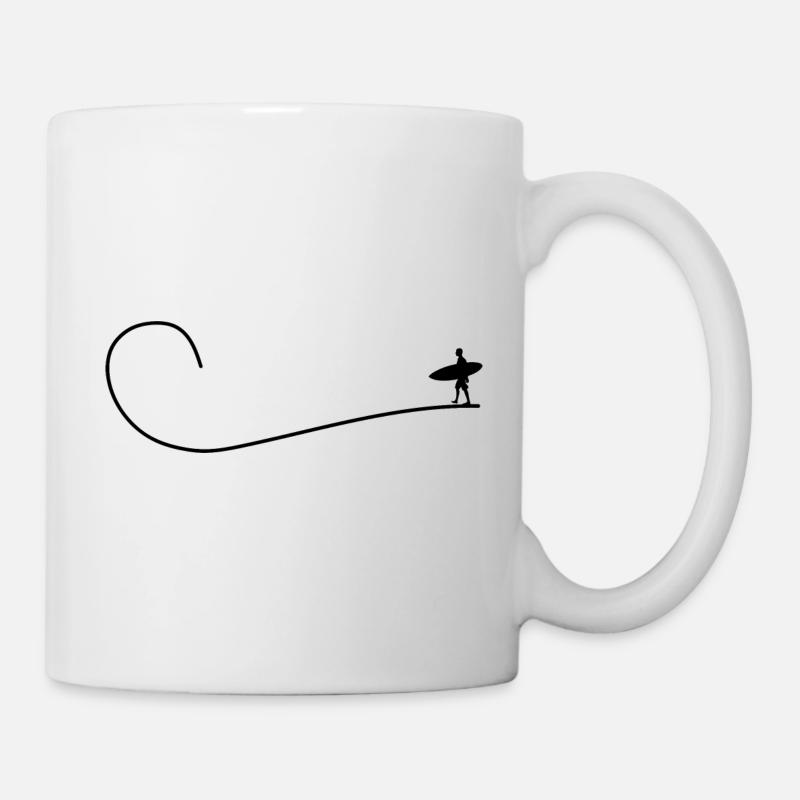 Surfing motif for surfing hobby - Mug - white