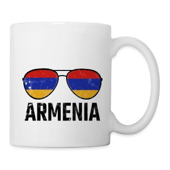 Armenia Armenien Sonnenbrille Armenian Flagge - Tasse - Weiß - Rechts