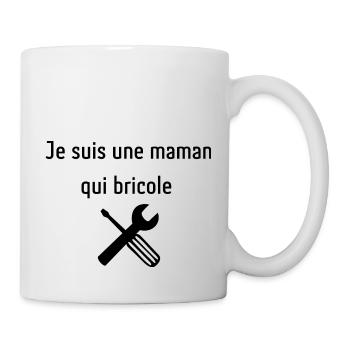 Maman qui bricole | Idée cadeau femme - Mug blanc - blanc - Droite