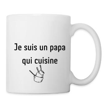 Papa qui cuisine | Idée cadeau homme - Mug blanc - blanc - Droite