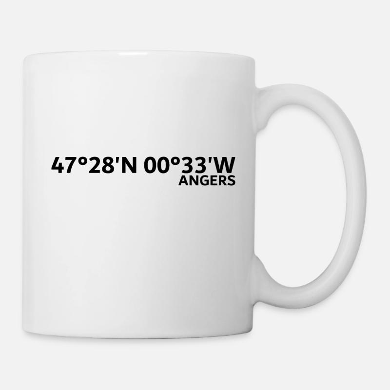 Coordonnées d’Angers - Mug blanc - blanc