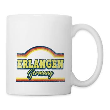 Erlangen Germany City Font Vintage Retro - Mug - white - Right