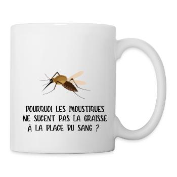 pourquoi les moustiques ne sucent pas la graisse - Mug blanc - blanc - Droite