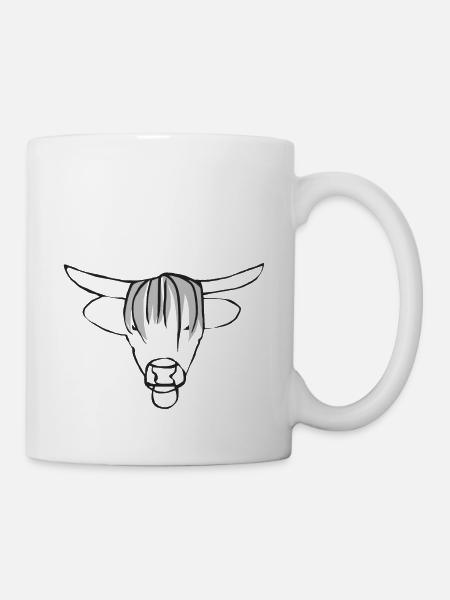 Stier - Tasse - Weiß