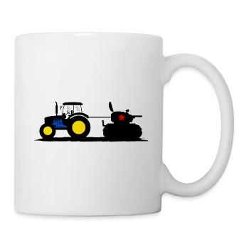Tractor Harvest Time Farmer Thanksgiving Tractor Driver - Mug - white - Right