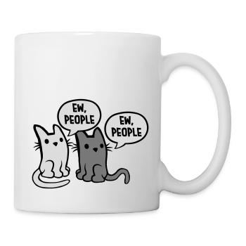Funny cats ew people - Mug - white - Right
