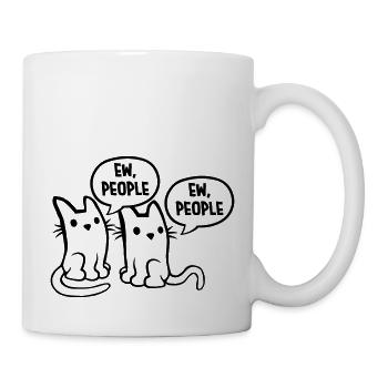 Pets Cats ew people - Mug - white - Right