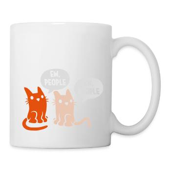 ew people cats pets - Mug - white - Right