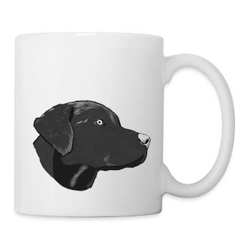 Zeichnung eines Labrador Retriever im Profil - Tasse - Weiß - Rechts