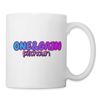 LOGO ONE&GAIN BLEU DEGRADE ROSE - Mug blanc - blanc - Droite