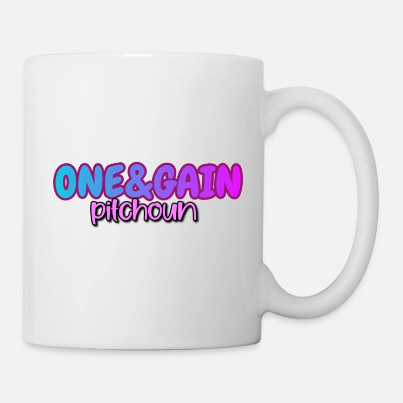 LOGO ONE&GAIN BLEU DEGRADE ROSE - Mug blanc - blanc