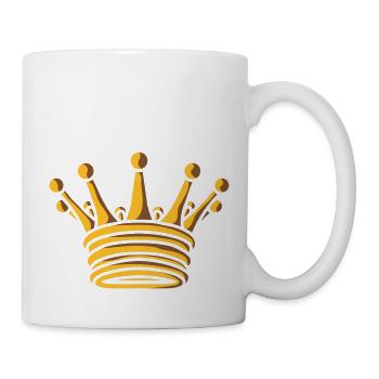 Design goldene König Krone - Tasse - Weiß - Rechts