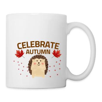 Feiern Sie den Herbst Herbstlaub Die Saison - Tasse - Weiß - Rechts