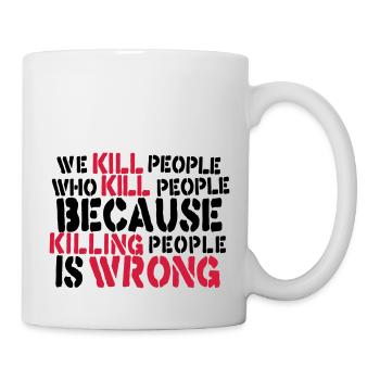 Anti Krieg Spruch - Ukraine Russland Frieden - Tasse - Weiß - Rechts