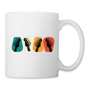 Retro Vintage Guitar Pick For Guitarist - Mug - white - Right