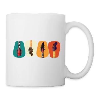 Retro Vintage Guitar Pick For Guitarist - Mug - white - Right