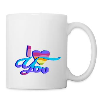 I Love You - Rainbow - Mug - white - Right