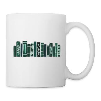 Livres verts antiques - Mug blanc - blanc - Droite