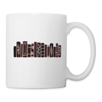 Livres bruns anciens - Mug blanc - blanc - Droite