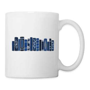 Livres bleus antiques - Mug blanc - blanc - Droite