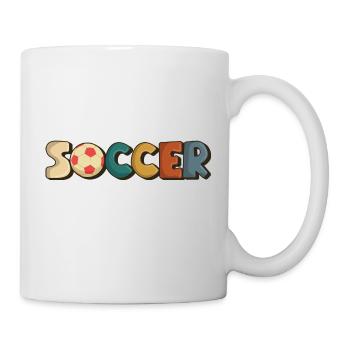 Fußball Fußballer Stürmer Jungen Herren WM - Tasse - Weiß - Rechts