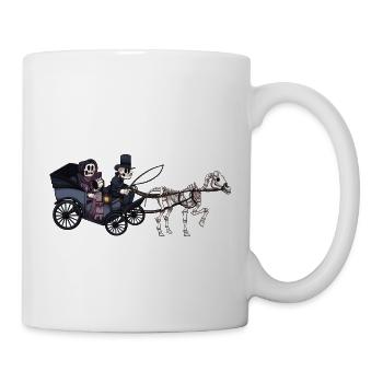 Skeleton Horse And Carriage - Mug - white - Right