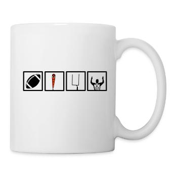 American Football Symbols Squares - Mug - white - Right