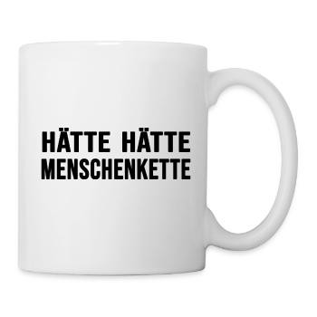 Mensch Aktion "Menschenkette" aus Menschlichkeit - Tasse - Weiß - Rechts