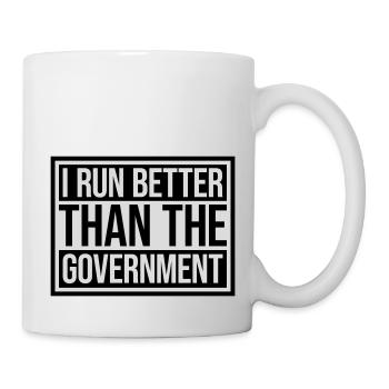 run better than government - Tasse - Weiß - Rechts