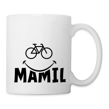 Mamil. Rennrad, Bier und Wein und falsche Kleidung - Tasse - Weiß - Rechts