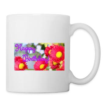 Happy Birthday! - Tasse - Weiß - Rechts