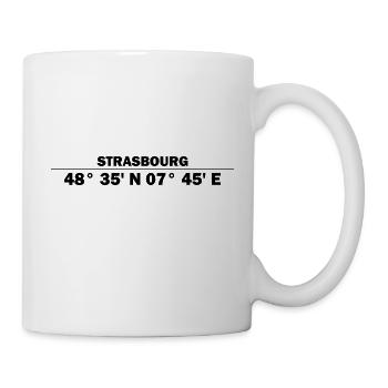 Strasbourg coordinates - Mug - white - Right
